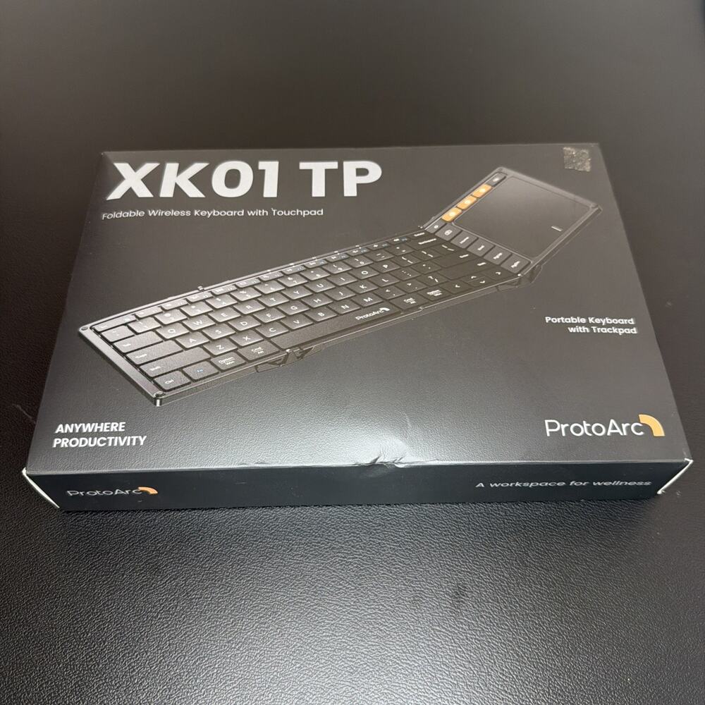 ProtoArc XK01 TP Foldable Bluetooth Keyboard Touchpad Tri-Fold Rechargeable